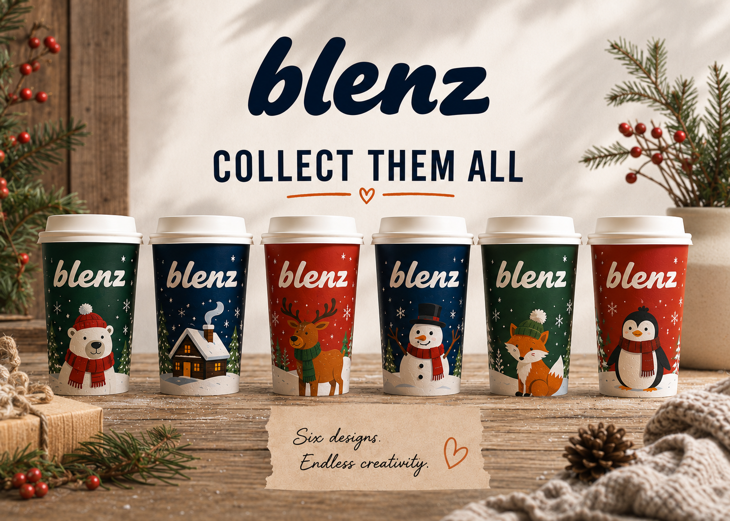 blenz seasonal cups — holiday edition